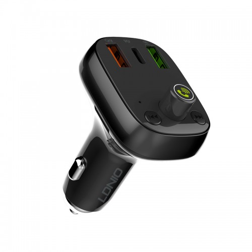 FM Transmitter (Ldnio C704Q) Car Bluetooth With Triple different USB Charging Port 